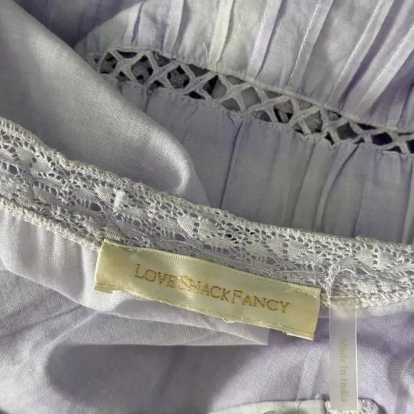 Love Shack Fancy Dress Womens Beth Midi Tie Dye Lace Vacation Resort Boho - Picture 3 of 14